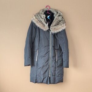 NWT Ricki's  Faux Fur Down Hooded Coat